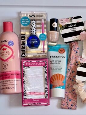 8 PC Beauty Summer / Mother’s Day Makeover Bundle: Hask, Scunci, Freeman, Etc